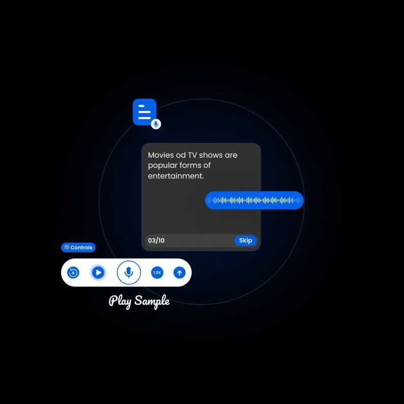 Scripted monologue speech data recording in Yugo app