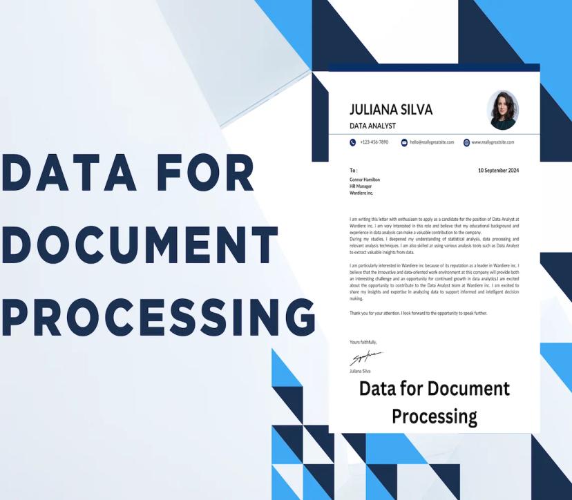 Document processing model training Data