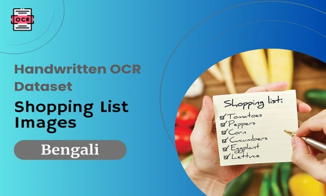 Bengali OCR dataset with shopping list images