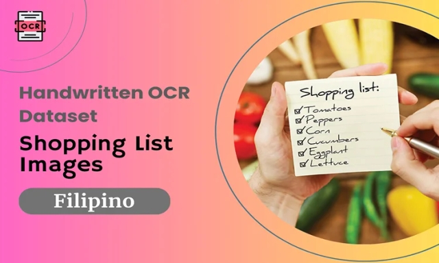 Filipino OCR dataset with shopping list images