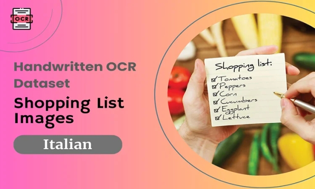 Italian OCR dataset with shopping list images