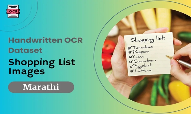 Marathi OCR dataset with shopping list images