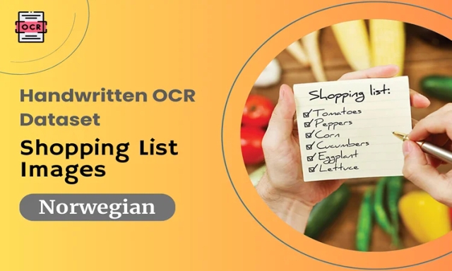 Norwegian OCR dataset with shopping list images