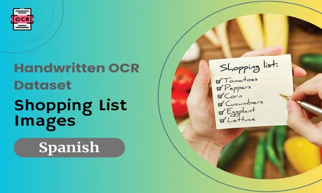 Spanish OCR dataset with shopping list images