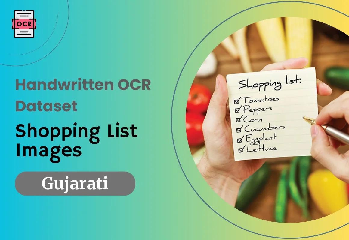 Gujarati OCR dataset with shopping list images