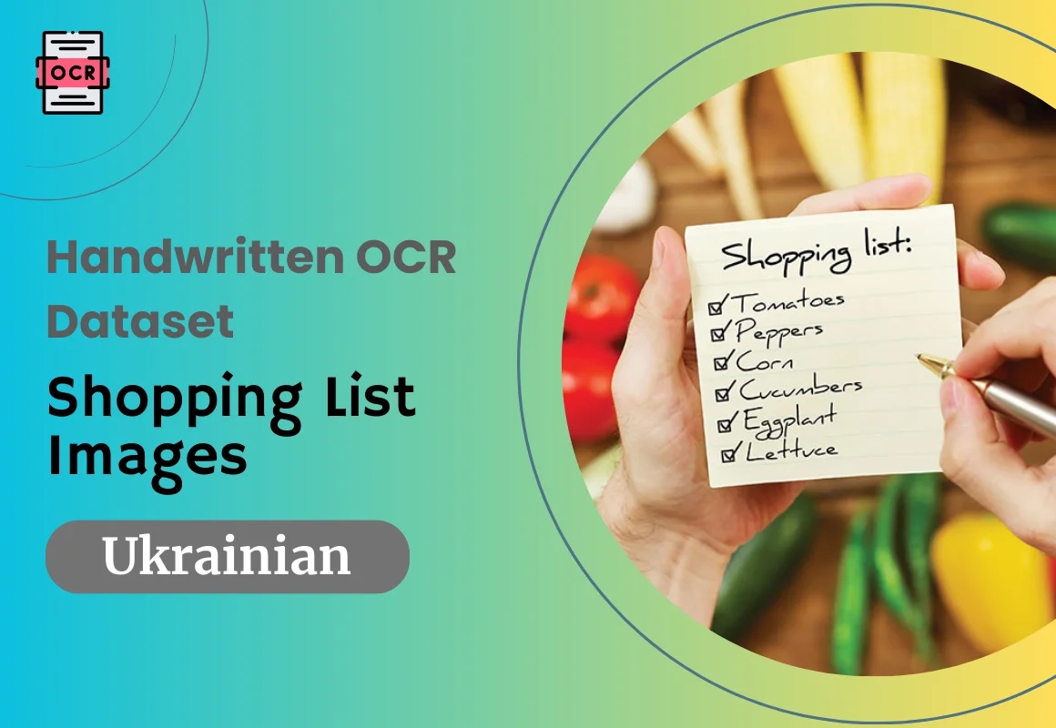Ukrainian OCR dataset with shopping list images