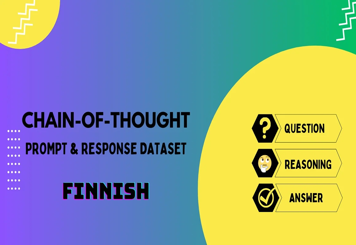 Chain of Thought Prompt & Completion Dataset in Finnish