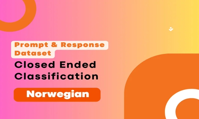 Closed Ended Classification Prompt & Completion Dataset in Norwegian