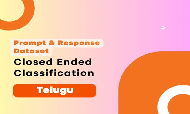 Closed Ended Classification Prompt & Completion Dataset in Telugu