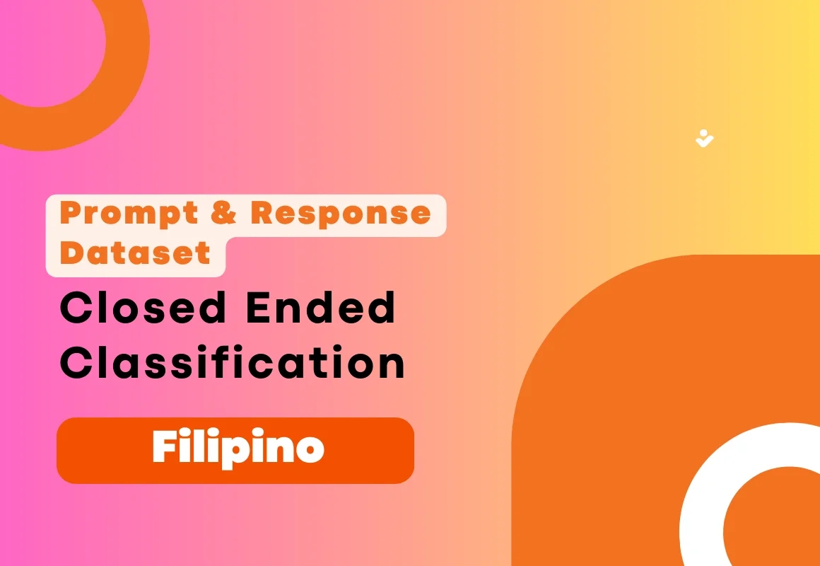 Closed Ended Classification Prompt & Completion Dataset in Filipino