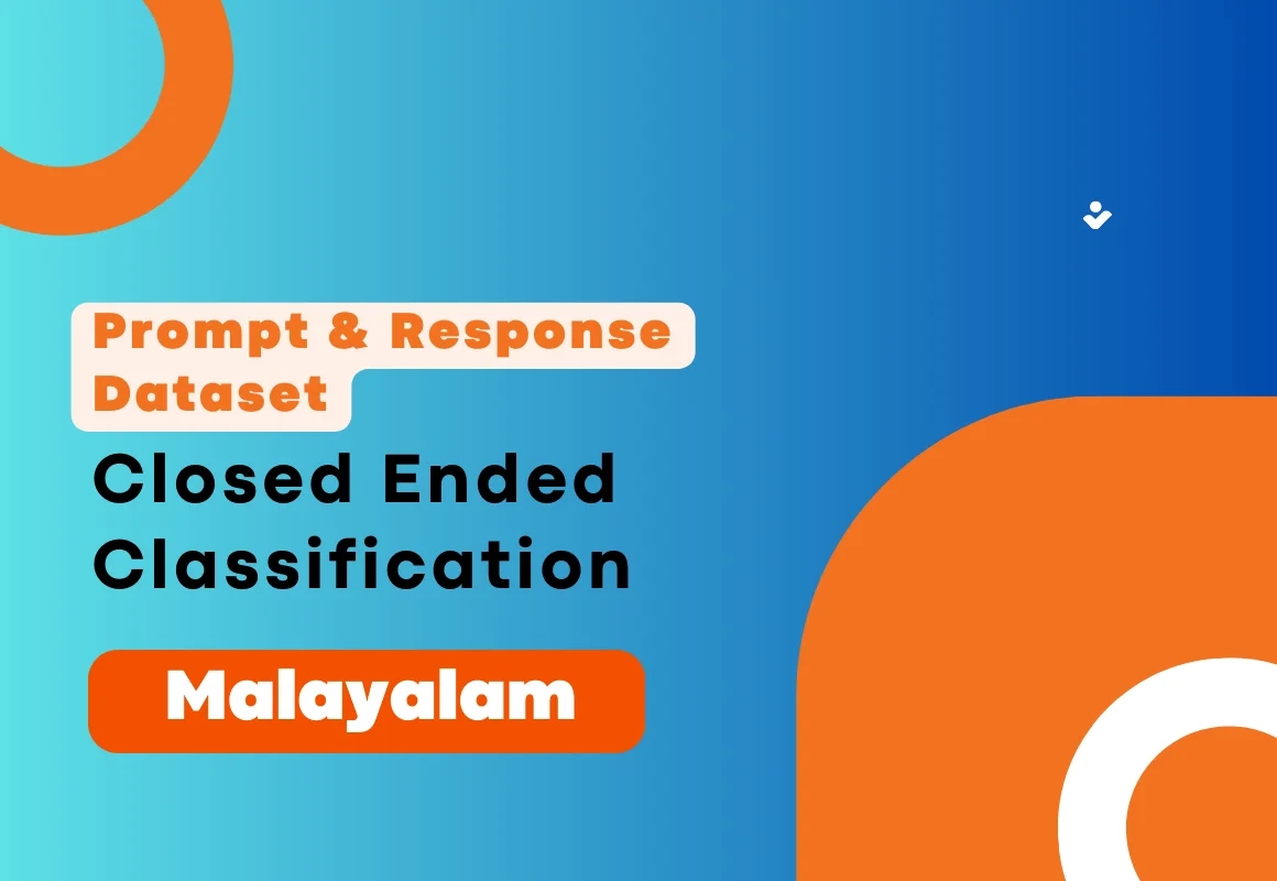 Closed Ended Classification Prompt & Completion Dataset in Malayalam