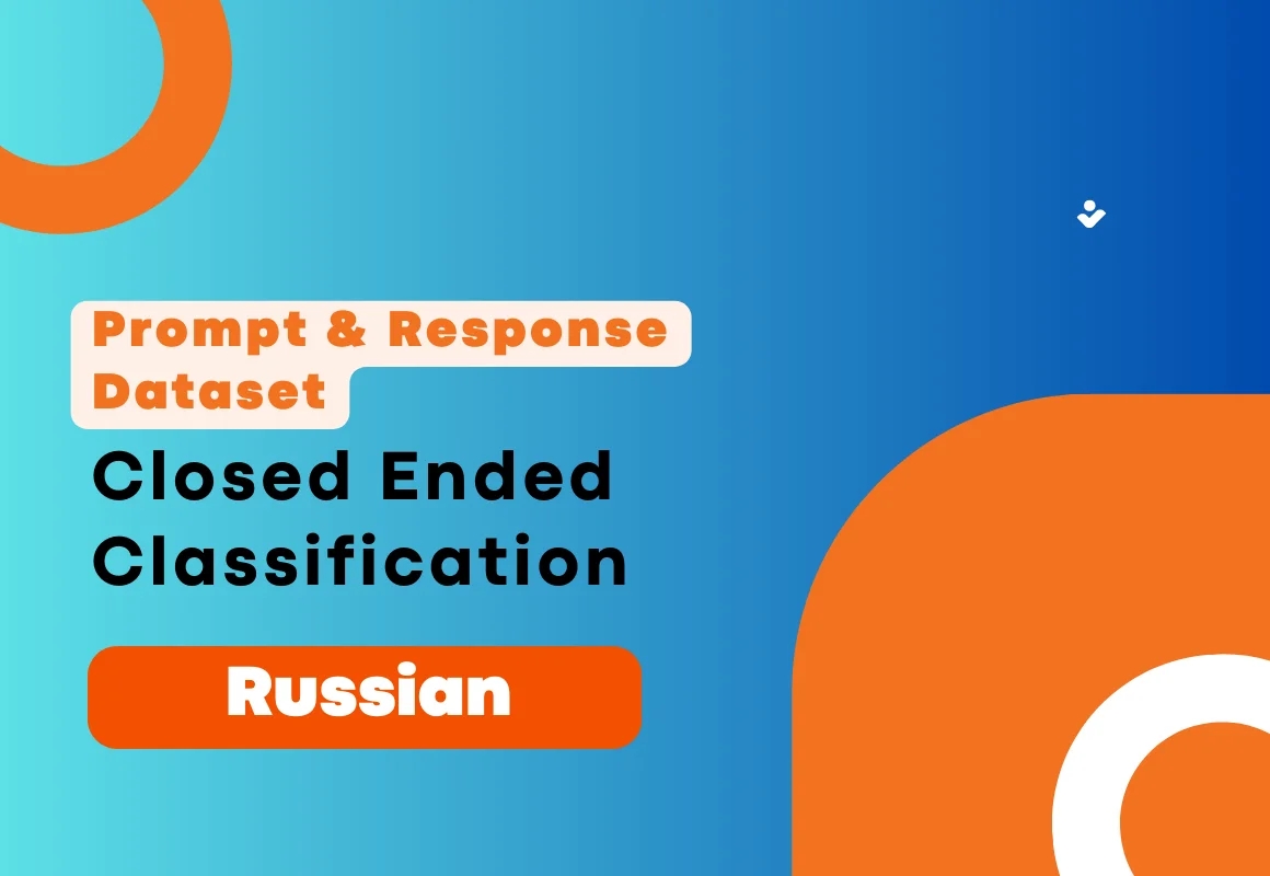 Closed Ended Classification Prompt & Completion Dataset in Russian