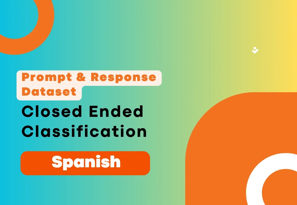 Closed Ended Classification Prompt & Completion Dataset in Spanish