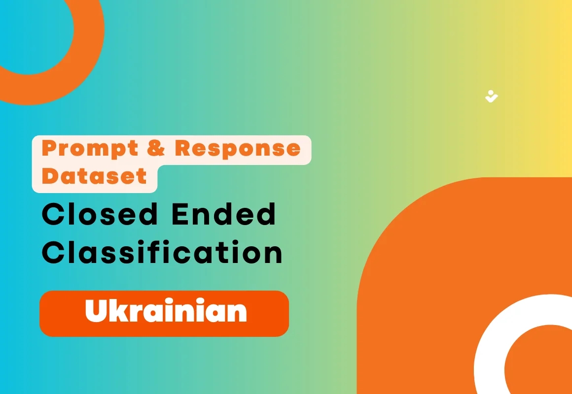 Closed Ended Classification Prompt & Completion Dataset in Ukrainian