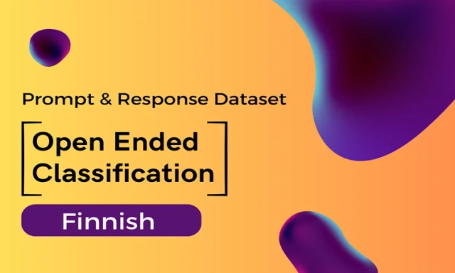 Open Ended Classification Prompt & Completion Dataset in Finnish