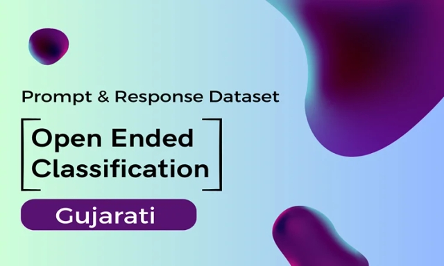 Open Ended Classification Prompt & Completion Dataset in Gujarati