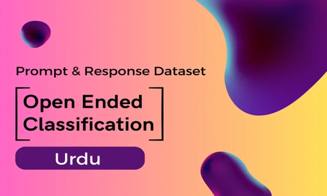 Open Ended Classification Prompt & Completion Dataset in Urdu