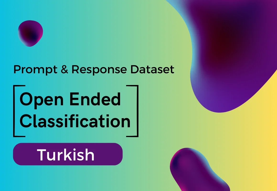 Open Ended Classification Prompt & Completion Dataset in Turkish