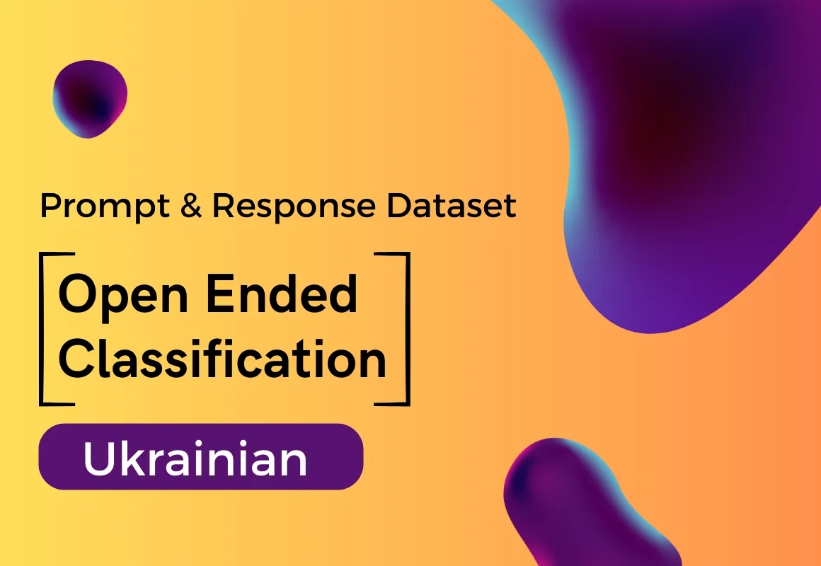 Open Ended Classification Prompt & Completion Dataset in Ukrainian