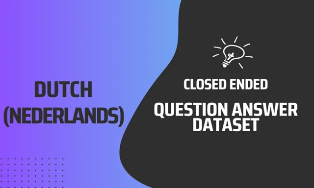 Closed Ended Question Answer Text Dataset in Dutch