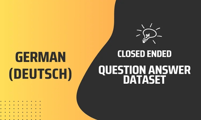 Closed Ended Question Answer Text Dataset in German