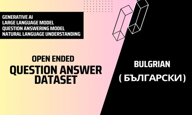 Open Ended Question Answer Text Dataset in Bulgarian