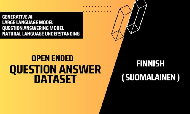 Open Ended Question Answer Text Dataset in Finnish