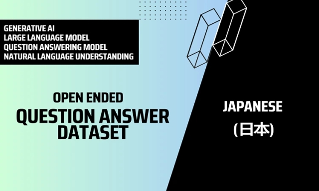 Open Ended Question Answer Text Dataset in Japanese