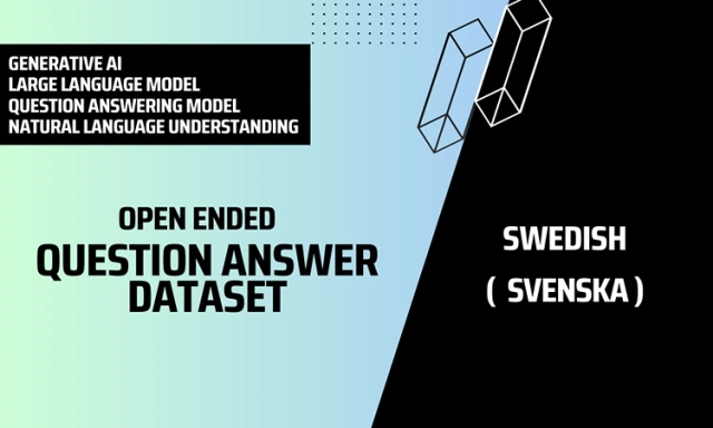 Open Ended Question Answer Text Dataset in Swedish
