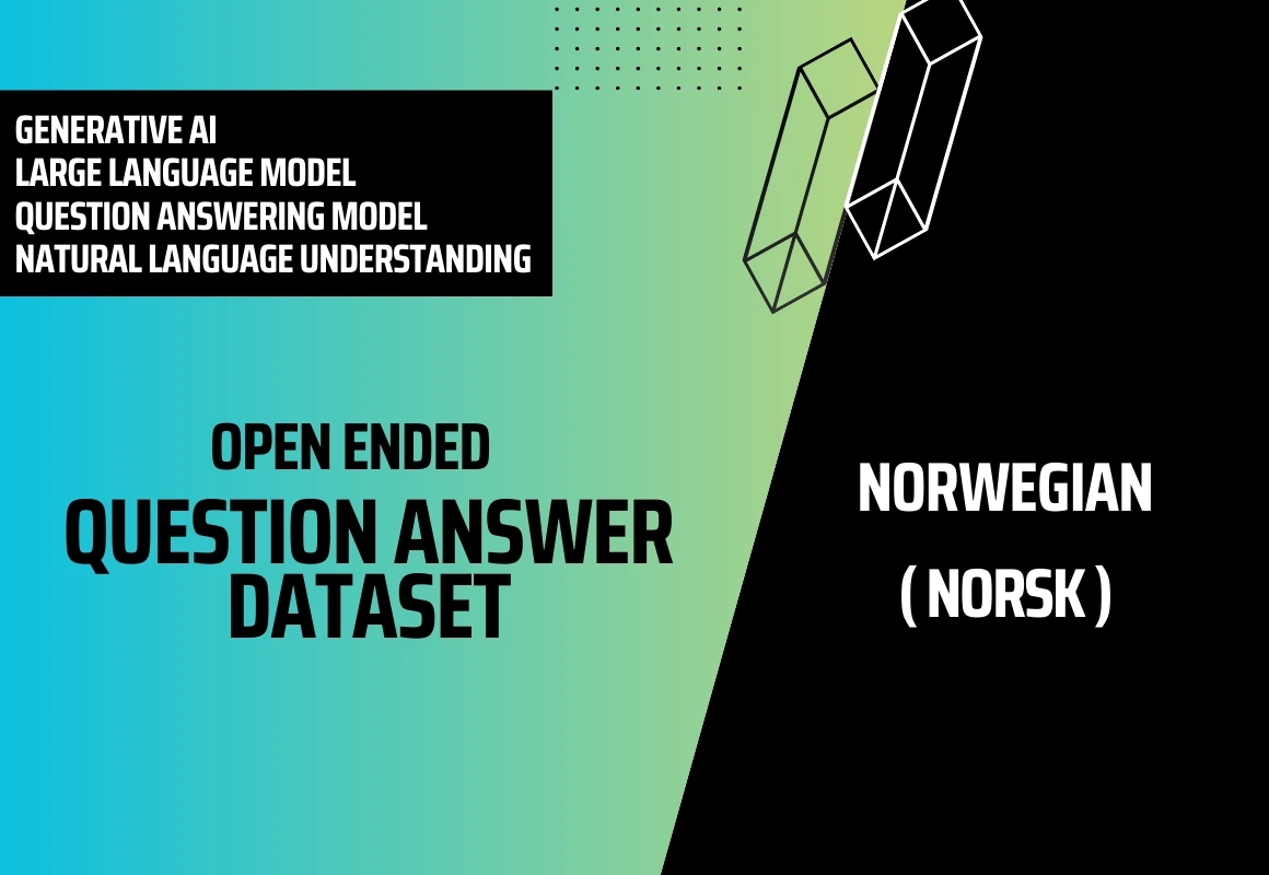 Open Ended Question Answer Text Dataset in Norwegian