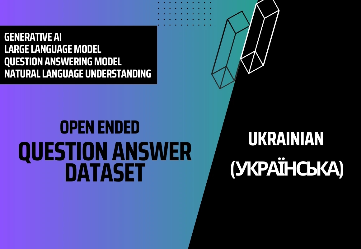 Open Ended Question Answer Text Dataset in Ukrainian