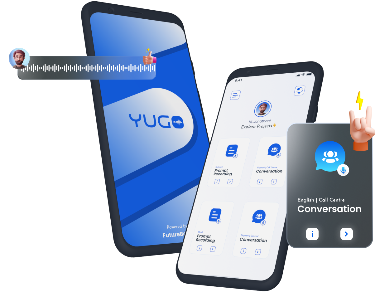 Speech data collection mobile app Yugo